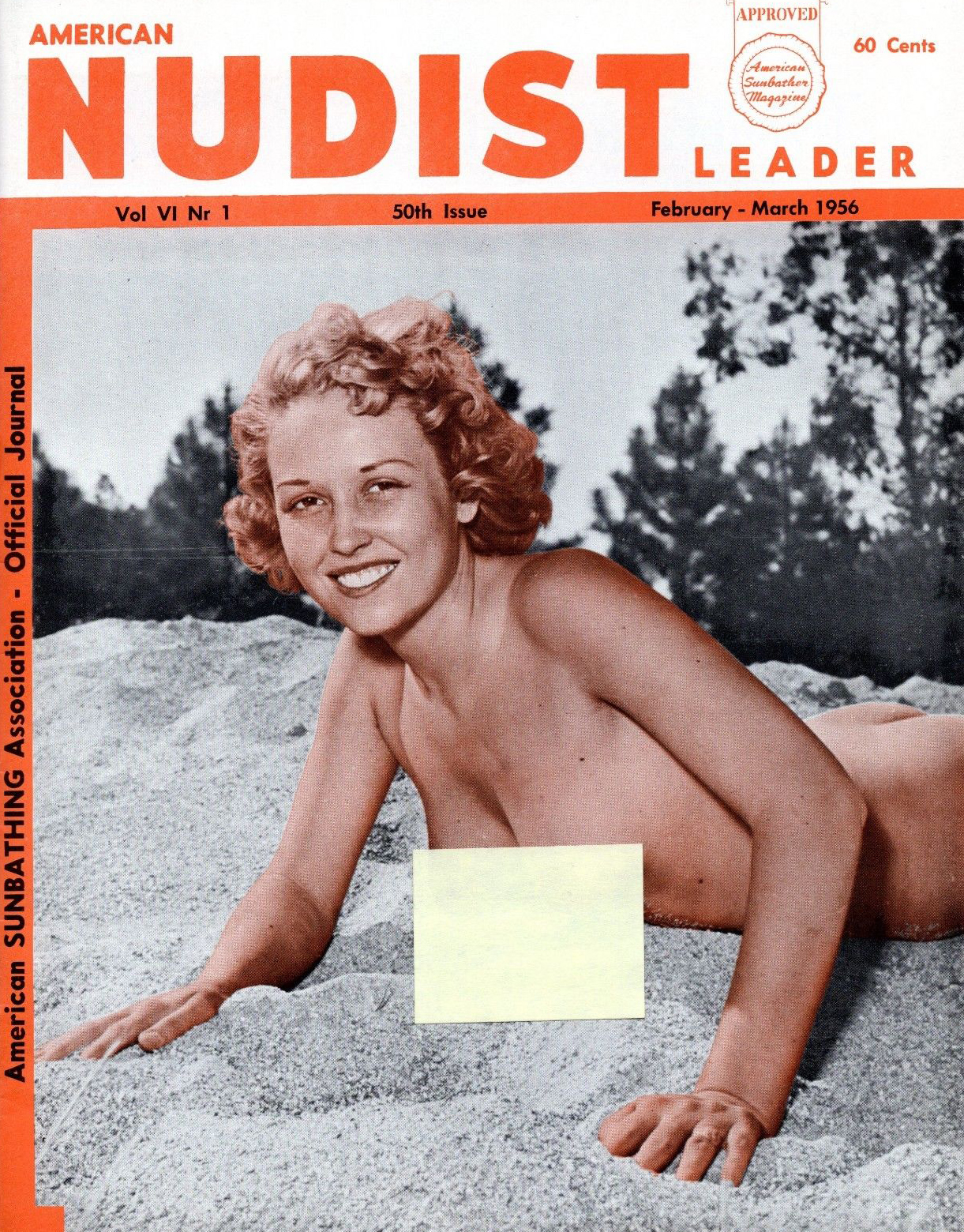 American Nudist Leader February 1956 magazine back issue American Nudist Leader magizine back copy 