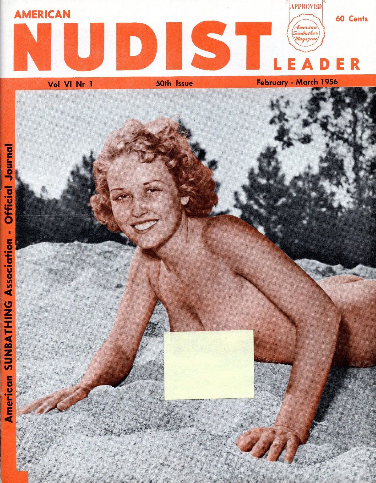 American Nudist Leader March 1956 magazine back issue American Nudist Leader magizine back copy 