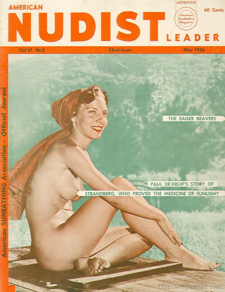 American Nudist Leader May 1956 magazine back issue American Nudist Leader magizine back copy 
