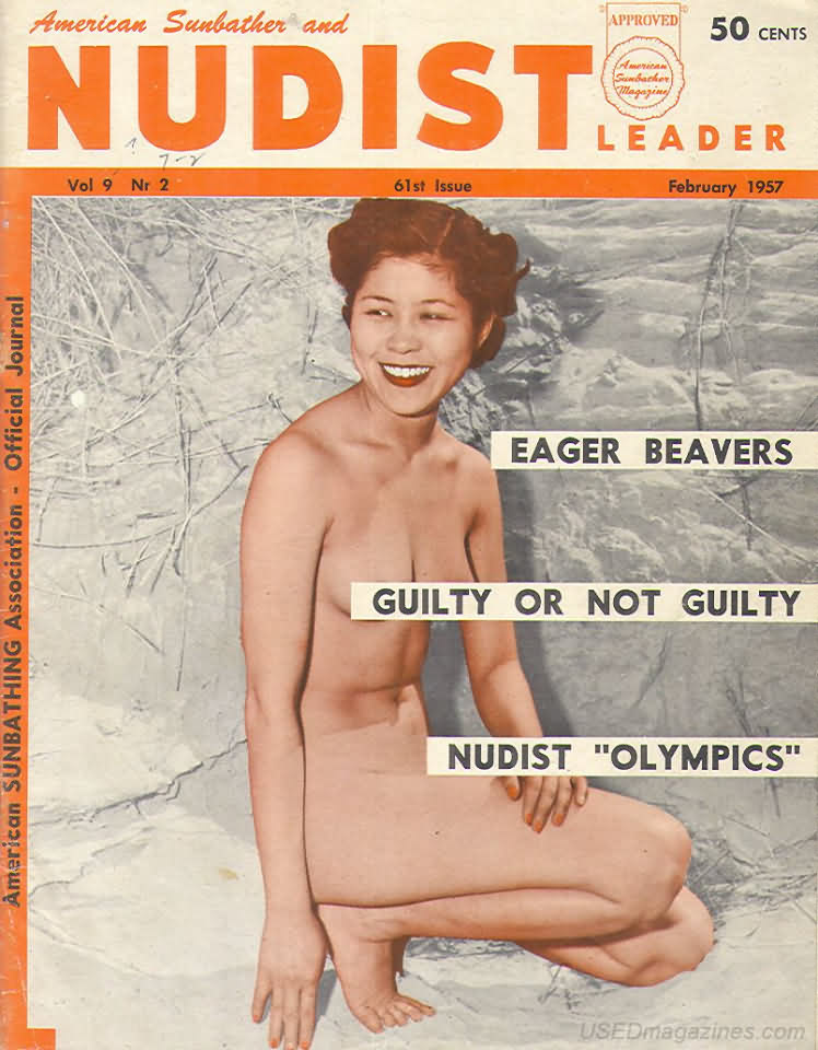 American Nudist Leader February 1957 magazine back issue American Nudist Leader magizine back copy 