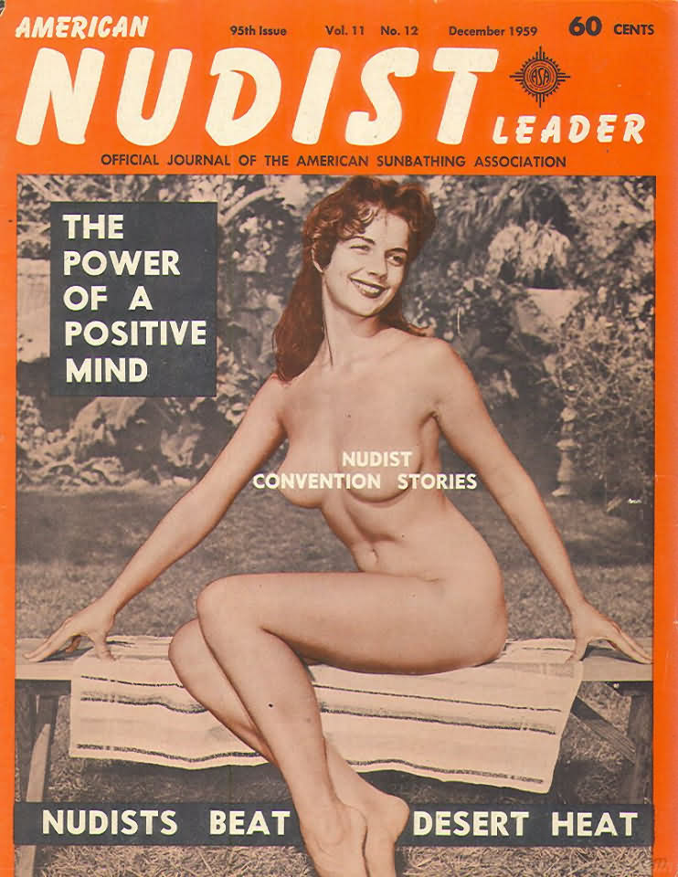 American Nudist Leader December 1959 magazine back issue American Nudist Leader magizine back copy 