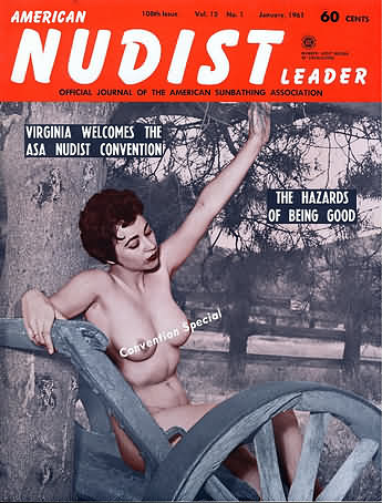 American Nudist Leader January 1961 magazine back issue American Nudist Leader magizine back copy 