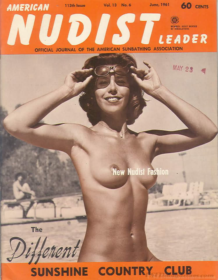 American Nudist Leader June 1961 magazine back issue American Nudist Leader magizine back copy 