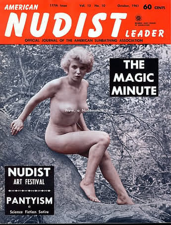 American Nudist Leader October 1961 magazine back issue American Nudist Leader magizine back copy 