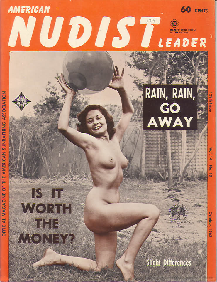 American Nudist Leader October 1962 magazine back issue American Nudist Leader magizine back copy 
