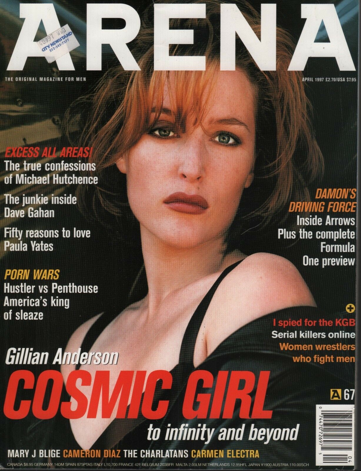 Arena  67, April 1997, , Covergirl Gillian Anderson (Not Nude)