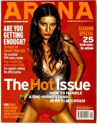 Gisele Bundchen magazine cover appearance Arena # 82, October 1998