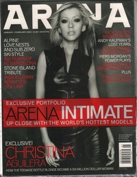 Christina Aguilera magazine cover appearance Arena # 95, January/February 2000