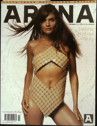 Helena Christensen magazine cover appearance Arena # 100, July 2000