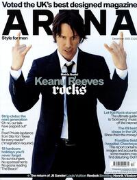 Keanu Reeves magazine cover appearance Arena # 141, December 2003