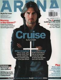 Tom Cruise magazine cover appearance Arena # 143, February 2004