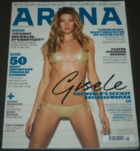 Gisele Bundchen magazine cover appearance Arena # 198, September 2008