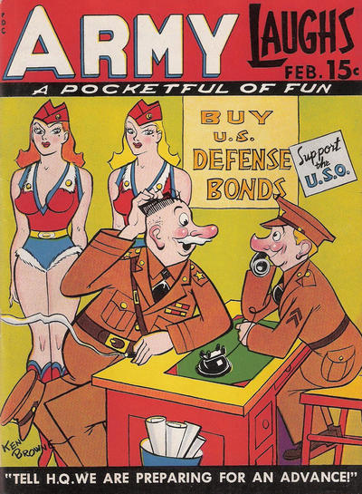 Army Laughs February 1942 magazine back issue Army Laughs magizine back copy 