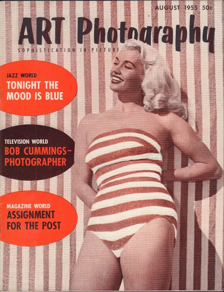 Art Photography August 1955 magazine back issue Art Photography magizine back copy 