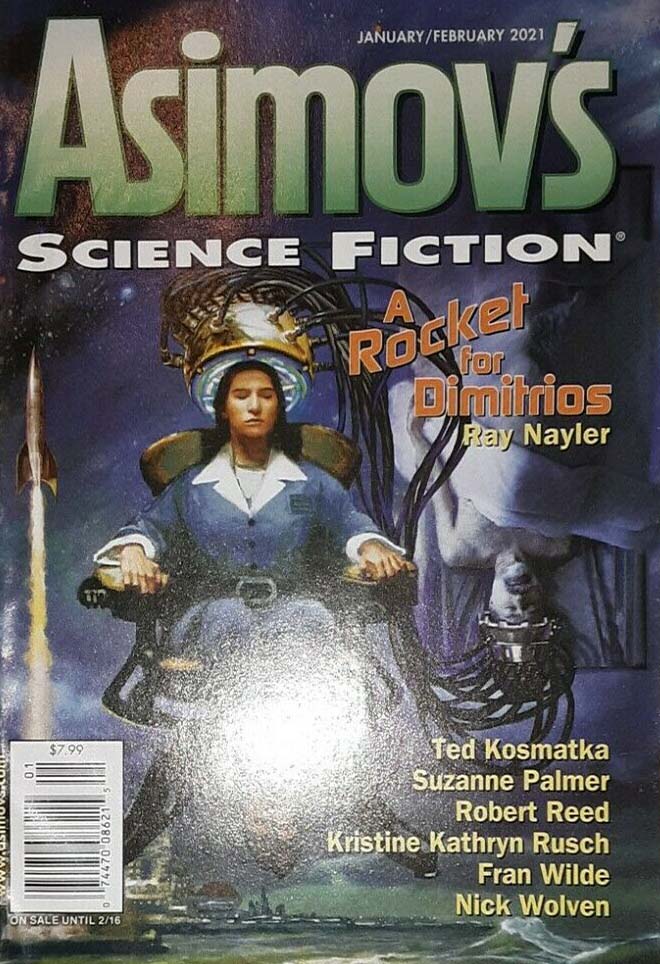 Asimov's Science Fiction January/February 2021 magazine back issue Asimov's Science Fiction magizine back copy 
