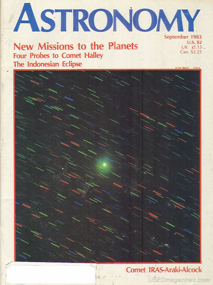 Astronomy September 1983, , New Missions To The Planets Magazine,