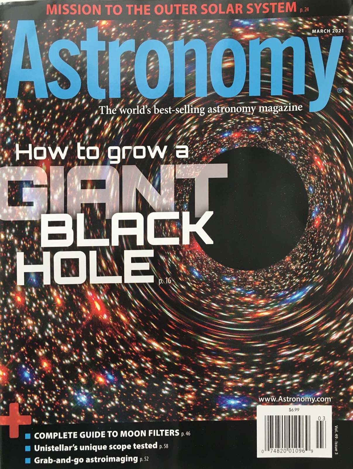 Astronomy March 2021 magazine back issue Astronomy magizine back copy 