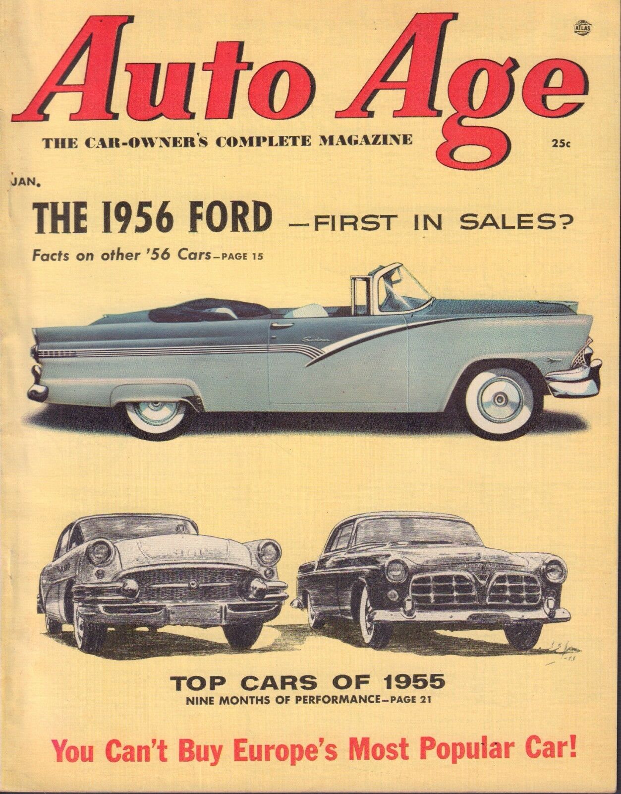 Auto Age January 1956 magazine back issue Auto Age magizine back copy Auto Age January 1956 Car Owners Complete Magazine Vintage Back Issue Published by Motorsport Publishing. The Car-Owner's Complete Magazine.