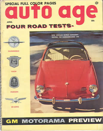 Auto Age April 1956 magazine back issue Auto Age magizine back copy 