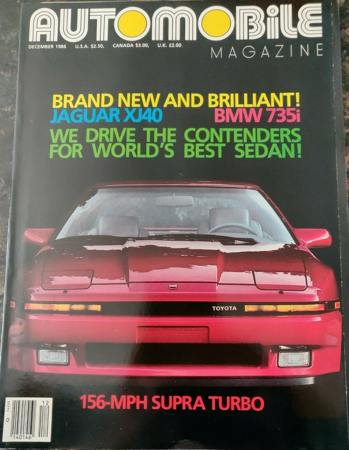 Automobile Dec 1986 magazine reviews