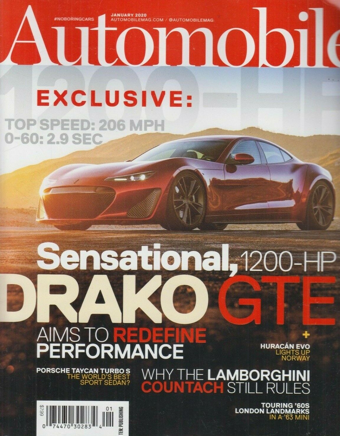 Automobile # 5, January 2020 magazine back issue Automobile magizine back copy Automobile # 5, January 2020 Magazine Back Issue Published by Car & Drivers Motor Trend Group. Exclusive: Top Speed: 206 MPH 0-60 2.9 Sec.