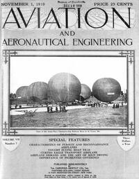 Aviation Week & Space Technology November 1919 magazine back issue cover image