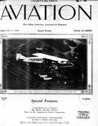 Aviation Week & Space Technology February 1928 magazine back issue cover image