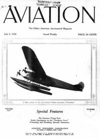 Aviation Week & Space Technology July 1928 magazine back issue cover image