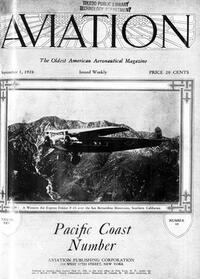 Aviation Week & Space Technology September 1928 magazine back issue cover image