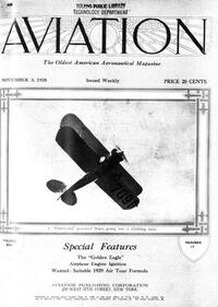 Aviation Week & Space Technology November 1928 magazine back issue cover image