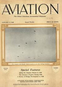 Aviation Week & Space Technology January 1929 magazine back issue cover image