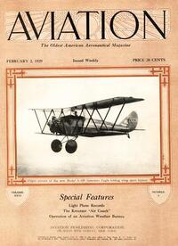 Aviation Week & Space Technology February 1929 magazine back issue cover image
