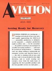 Aviation Week & Space Technology July 1933 magazine back issue cover image