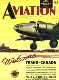 Aviation Week & Space Technology June 1941 magazine back issue cover image