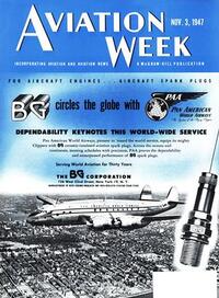 Aviation Week & Space Technology November 1947 Magazine Back Copies Magizines Mags