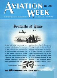 Aviation Week & Space Technology December 1947 Magazine Back Copies Magizines Mags