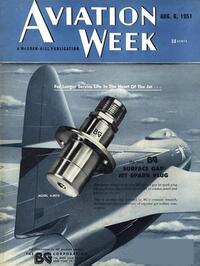 Aviation Week & Space Technology August 1951 Magazine Back Copies Magizines Mags