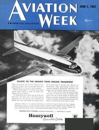 Aviation Week & Space Technology June 1952 magazine back issue cover image