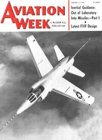 Aviation Week & Space Technology January 1956 magazine back issue cover image