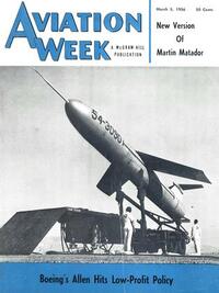 Aviation Week & Space Technology March 1956 magazine back issue cover image