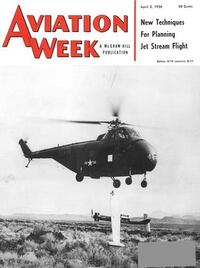 Aviation Week & Space Technology April 1956 magazine back issue cover image