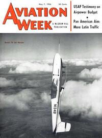 Aviation Week & Space Technology May 1956 magazine back issue cover image