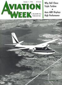 Aviation Week & Space Technology October 1956 magazine back issue cover image