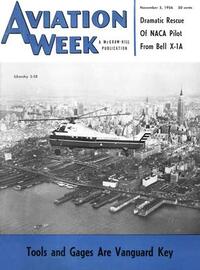 Aviation Week & Space Technology November 1956 magazine back issue cover image