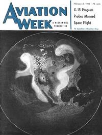 Aviation Week & Space Technology February 1958 magazine back issue cover image
