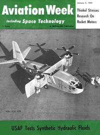 Aviation Week & Space Technology January 1959 magazine back issue cover image