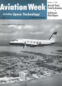 Aviation Week & Space Technology October 1959 magazine back issue cover image