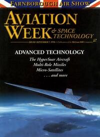 Aviation Week & Space Technology September 1998 magazine back issue cover image