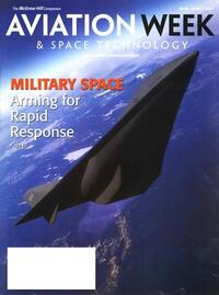 Aviation Week & Space Technology April 2003 magazine back issue cover image