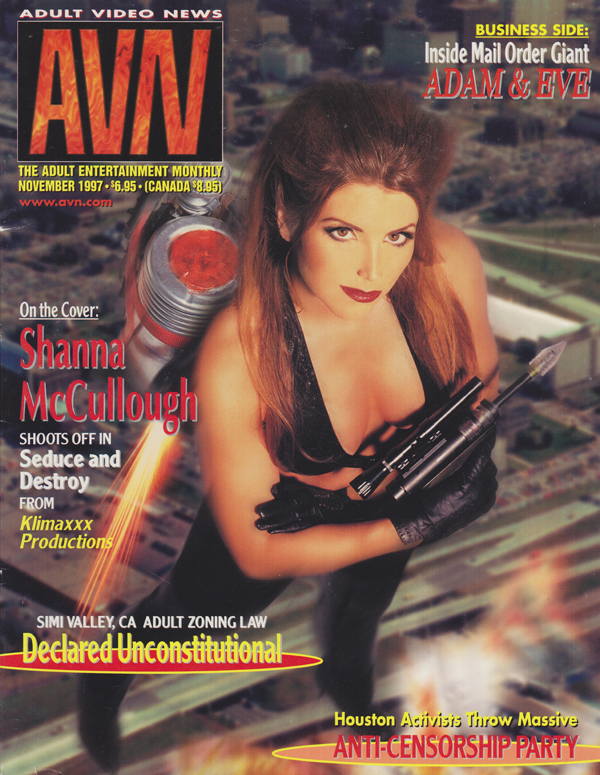 AVN November 1997 magazine back issue AVN (Adult Video News) magizine back copy 